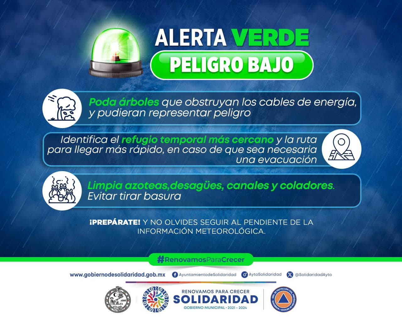 Solidaridad con medidas preventivas ante el huracán Beryl