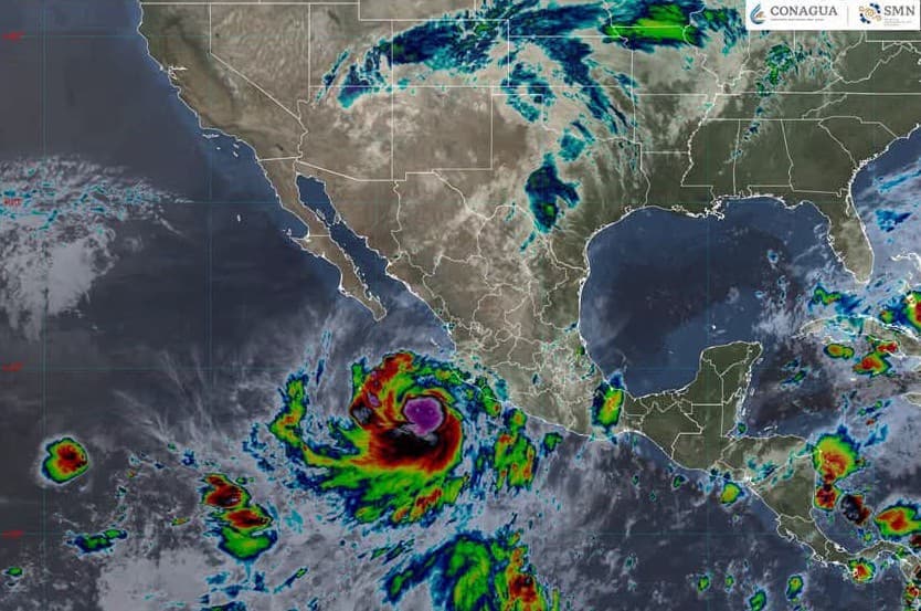 Huracán Rachel en categoría 1 se desplaza hacia el noroeste, generando lluvias intensas en Jalisco, Colima, Michoacán y Guerrero.