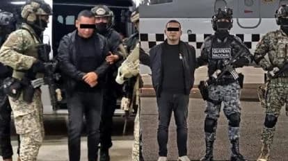 Operativo de seguridad donde se detiene a Iván Cazarín Molina, alias “El Tanque”, presunto operador del CJNG, en presencia de fuerzas armadas.