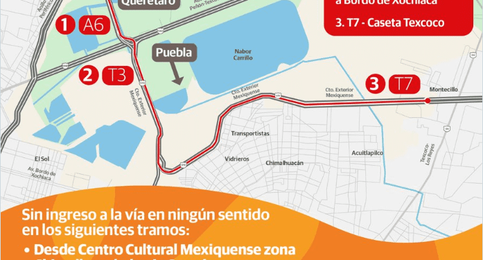 Circuito Exterior Mexiquense permanecerá cerrado hasta nuevo aviso